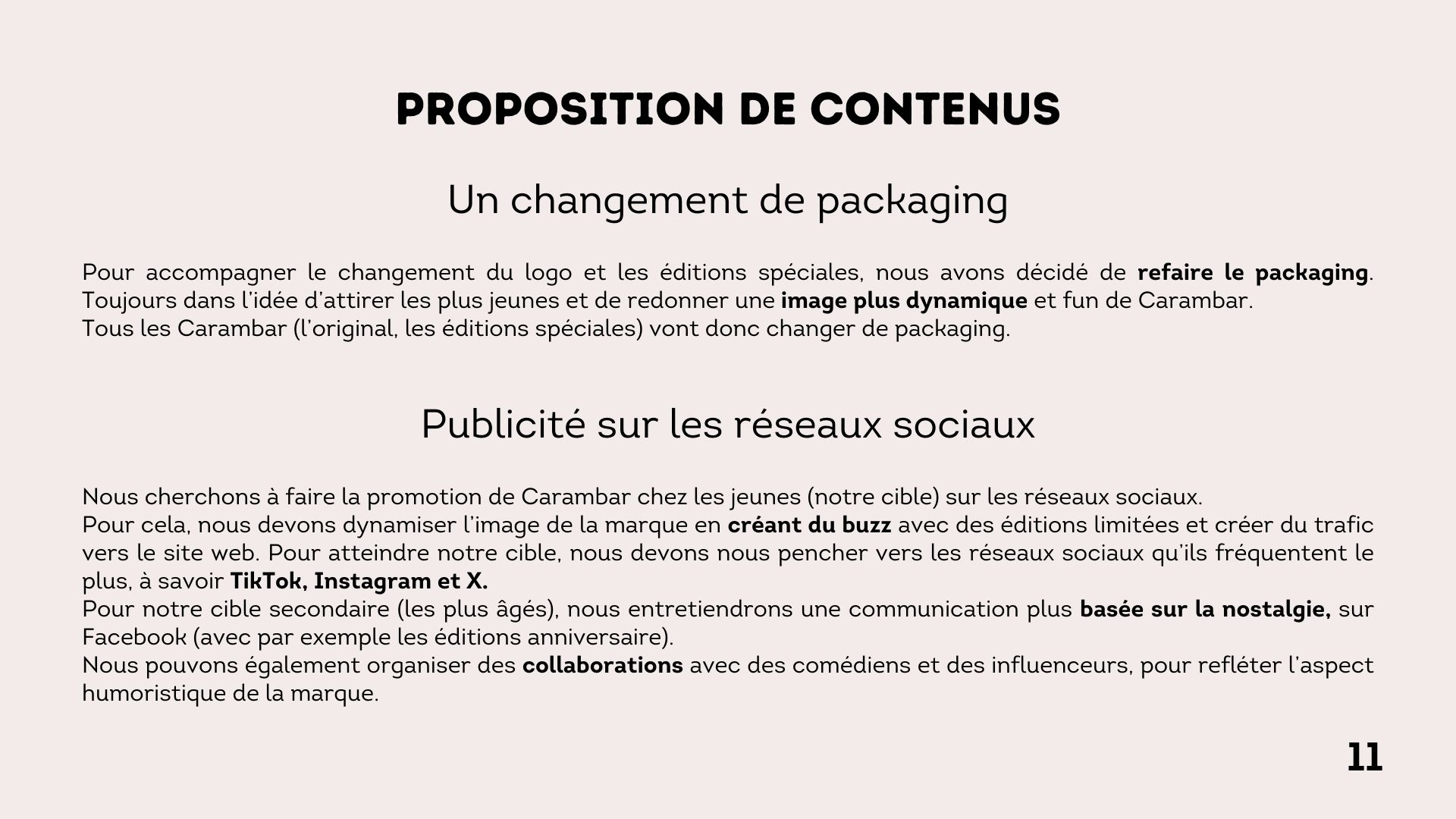 Stratégie carambar 5